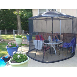 Clearance Sale !! Outdoor 9-Foot Umbrella Table Screen, Black