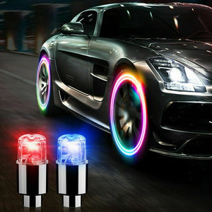 4PCS Car Auto Wheel Tire Tyre Air Valve Stem LED Light Caps Cover Accessories US