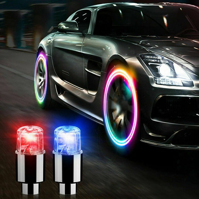 4PCS Car Auto Wheel Tire Tyre Air Valve Stem LED Light Caps Cover Accessories US
