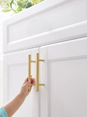 15pcs Cabinet Pulls Brushed Brass Stainless Steel 7.5" L, 5" Hole Center