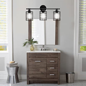 3-Lights Vanity Light Over Mirror Rustic Bathroom Light Fixtures (Bulb Not Included)