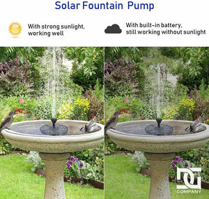 Amazing Bird Bath Fountain Solar Power Water Pump (Floating Outdoor Pond Garden Pool)