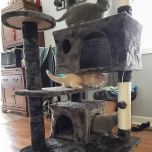 Large 53" Cat Tree House Multi Level Tower Play Condo Scratching Activity Center Toy