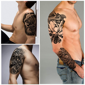 Temporary Tattoos Stickers 32 Sheets, 8 Sheets Fake Body Arm Chest Shoulder Tattoos for Men Woman