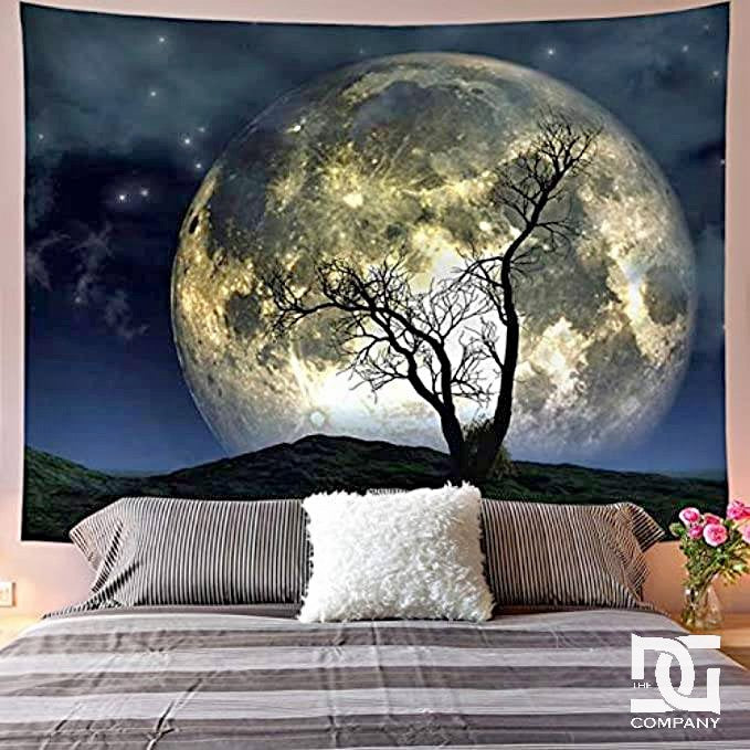 🔥 Moon Tapestry Galaxy Tapestry Tree Tapestry Starry Sky Tapestry Mystic Psychedelic Art 🔥