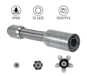 Pipe Inspection Camera Waterproof IP68 Sewer 1200TVL 150ft Drain Industrial Endoscope Recorder New