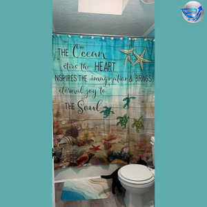 Ocean Beach Theme Shower Curtain