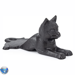 Rustic Cat Design Cast Iron Door Stopper
