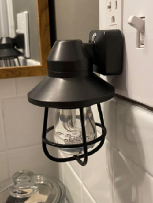 Set of 2 - Rustic LED Night Light Farmhouse Style Dusk-to-Dawn Plug-In New