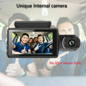 Car DVR Dash Cam Video Recorder G-Sensor 1080P Front And Inside Camera