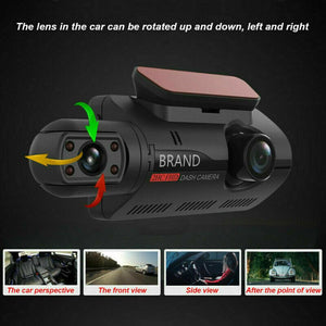 Car DVR Dash Cam Video Recorder G-Sensor 1080P Front And Inside Camera