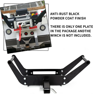 Winch Mount Mounting Plate 13,000 Lb Capacity Recovery Winches with On 10x 4 1/2 Cradle