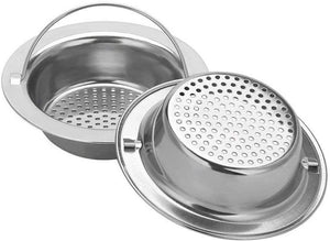 2 Pcs Kitchen Sink Strainer Basket Catcher Anti-Clogging Stainless Steel | 4.33 inch Silver