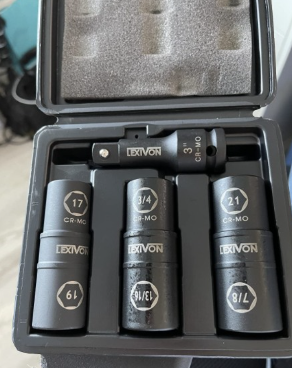 1/2-Inch Impact Socket Set w/ 6 Total Lug Nut Sizes|Cr-Mo Steel, Full Impact Grade