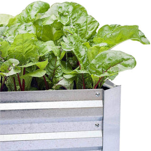8x4x1ft Galvanized Raised Large Metal Planter Garden Bed for Vegetables Large Metal Planter Box