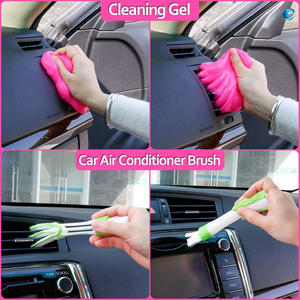 17 pieces Pink Car Cleaning Kit
