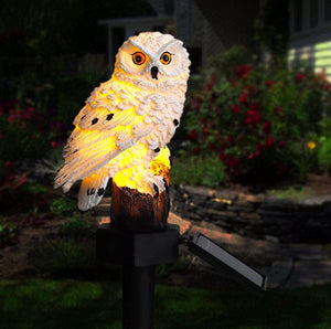Solar Owl Ground Lights Outdoor Waterproof Garden Yard Landscape LED Decor Lamp