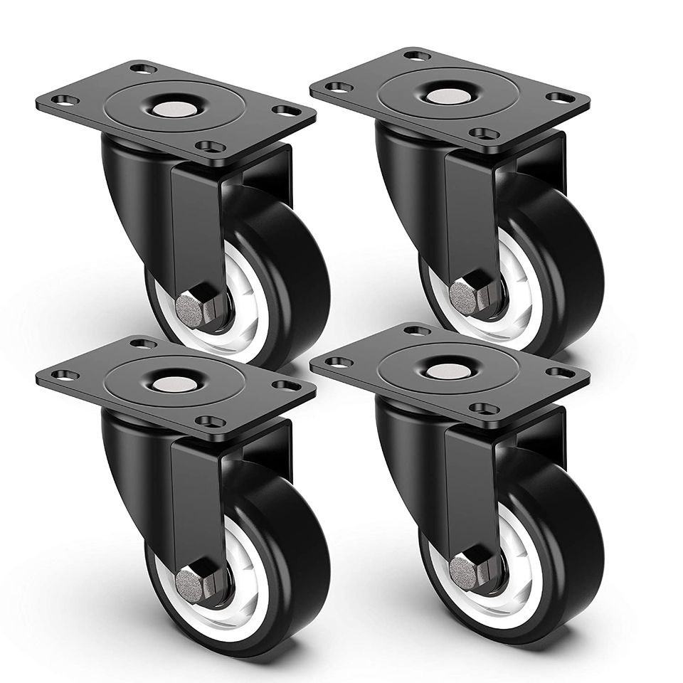 💯NEW BRAND💯Pack of 4 3 inch Swivel Caster Wheels, Heavy Duty Plate Casters Capacity 1000lbs