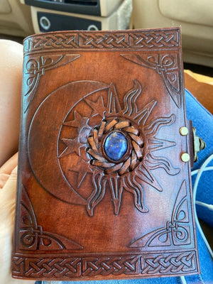 🔥NEW!!🔥Sun & Moon Leather Bound Writing Journal | 5"x7" inches