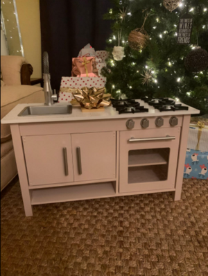 Little Cook's Work Station Kitchen With Accessory Play Set | Removable Sink Easy Cleanup | White