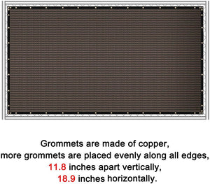 6 feet x 50 feet Privacy Screen Fence Heavy Duty Fencing Mesh Shade Net Cover for Wall Garden Yard Backyard (6 ft X 50 ft, Brown)
