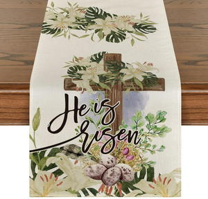 He is Risen Easter Table Runner Dining Table Decoration