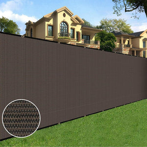 6 feet x 50 feet Privacy Screen Fence Heavy Duty Fencing Mesh Shade Net Cover for Wall Garden Yard Backyard (6 ft X 50 ft, Brown)