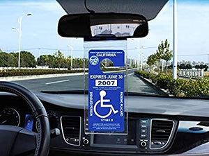 Handicap parking placard holder ultra transparent