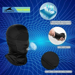 Black Balaclava Face Mask UV Protection Ski Sun Hood Mask for Men Women