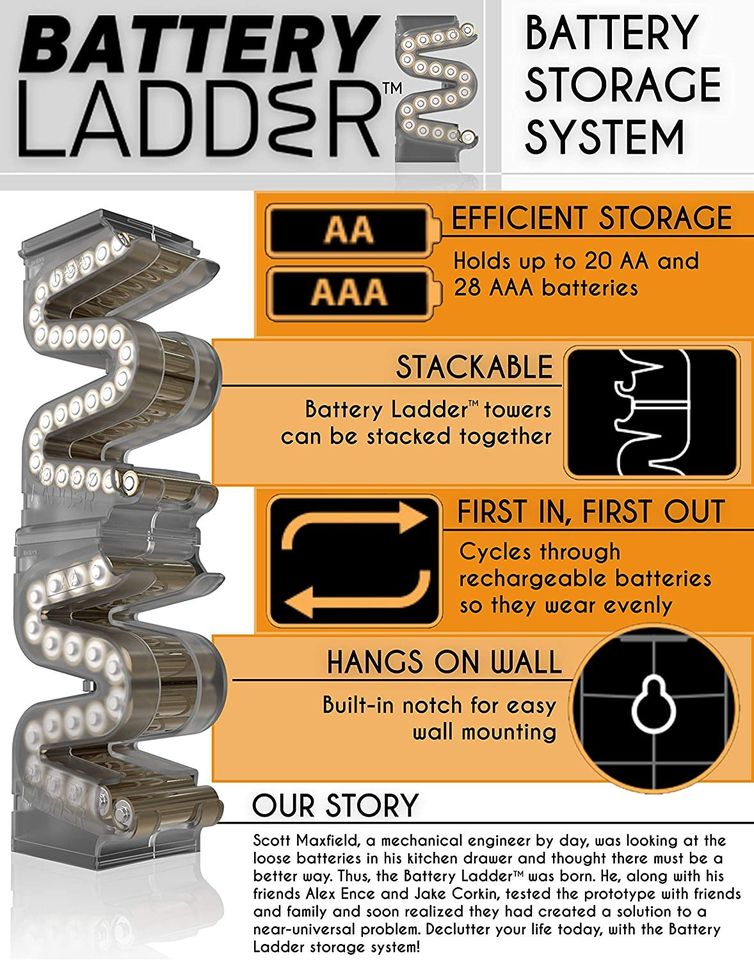 Battery Holder, Stackable Wall Mountable – Shop Premium