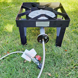 Adjustable Propane High Pressure Gas Regulator with Braided Hose (8-Foot)