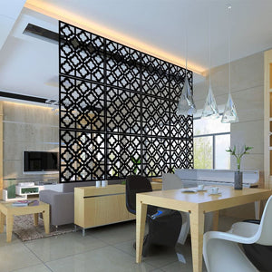 12 PCS Black Hanging Room Divider Decorative Screen Panels