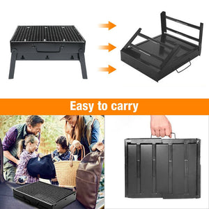 Portable BBQ Barbecue Grill Large Folding Charcoal Stove Camping Garden Outdoor