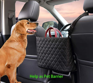 Car Handbag Holder Leather Seat Back Car Organizer for Purse or Bag