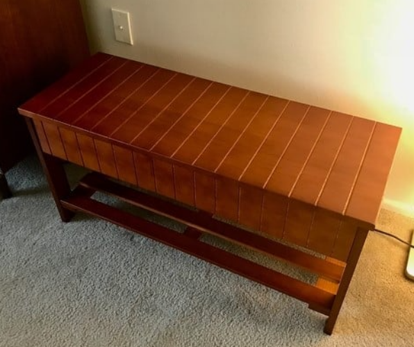 Solid Wood Shoe Bench With Storage, Cherry, Shelves, Rack Bench With Lift Top, Entryway