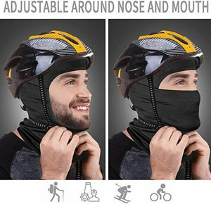 Black Balaclava Face Mask UV Protection Ski Sun Hood Mask for Men Women