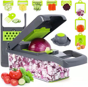 Onion Chopper 10 in 1professional food Choppermultifunctional Vegetable Chopper and Slicer Gray