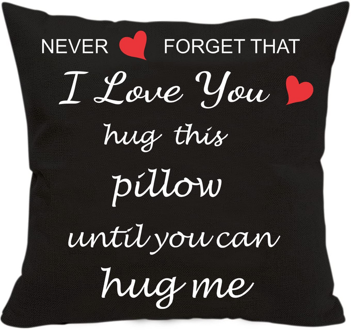 I Love You Hug This Pillow Until You Can Hug Me Pillow Cover