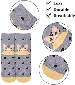Cute Animal Socks for Women 5 Pairs