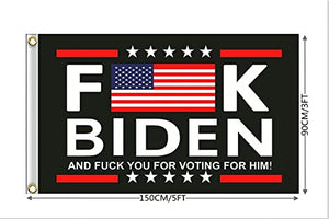 3x5 ft Trump 2024 Flag F*ck Biden Flag Double Stitched Banner with Brass Grommets Indoor Outdoor...