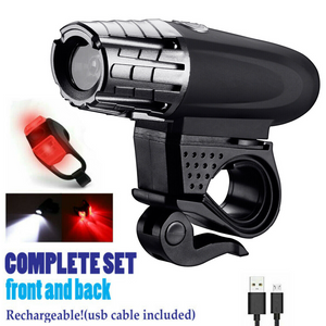 5000 Lumen 8.4V Rechargeable Cycling Light Bike Bicycle LED Front Rear Lamp Set