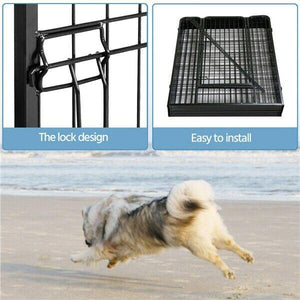 40 tall folding 8-panel dog pen playpen heavy duty metal exercise fence kennel