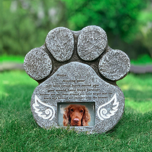 Pet Tombstone Dog Paw Shape Engraved