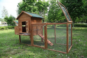 New Outdoor Wooden Chicken Coop Nest Box Hen House Poultry Pet Hutch Garden Backyard