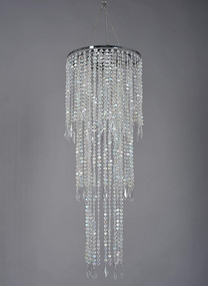 ✨NEW✨3 Tiers Beads Pendant Shade | Ceiling Chandelier Lampshade with Acrylic Jewel Droplets | Beaded Lampshade