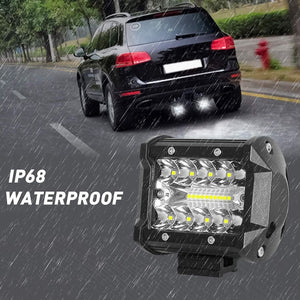 Dual LED Work Light Pods with Towing Hitch Mount Bracket for Truck Trailer SUV Pickup Off-Road
