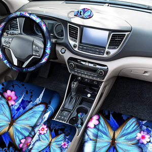 🔥NEW🔥10Pcs Car Seat Cover For Women Butterfly Car Accessories Women Bright Style.