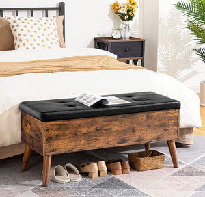 *New* Storage Bench, Flip Top Entryway Bench Seat with Safety Hinge, Storage Chest