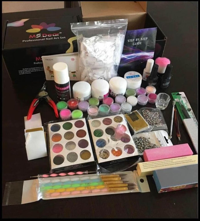 Acrylic Nail Kit with Everything,Nails Kit Acrylic Set for Acrylic Tips,Teamyo 42 in 1 Nail Acrylic