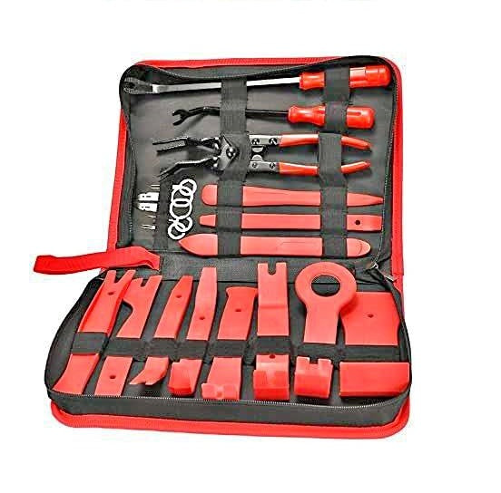 19Pcs Trim Removal Tool,Car Panel Door Audio Trim Removal Tool Kit, Auto Clip Pliers Fastener